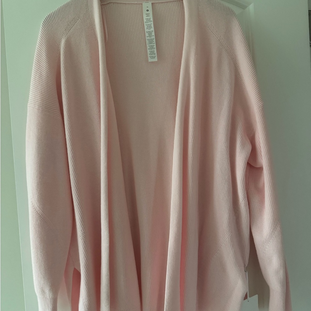 NWT Lululemon Athletica Light Pink Cardigan